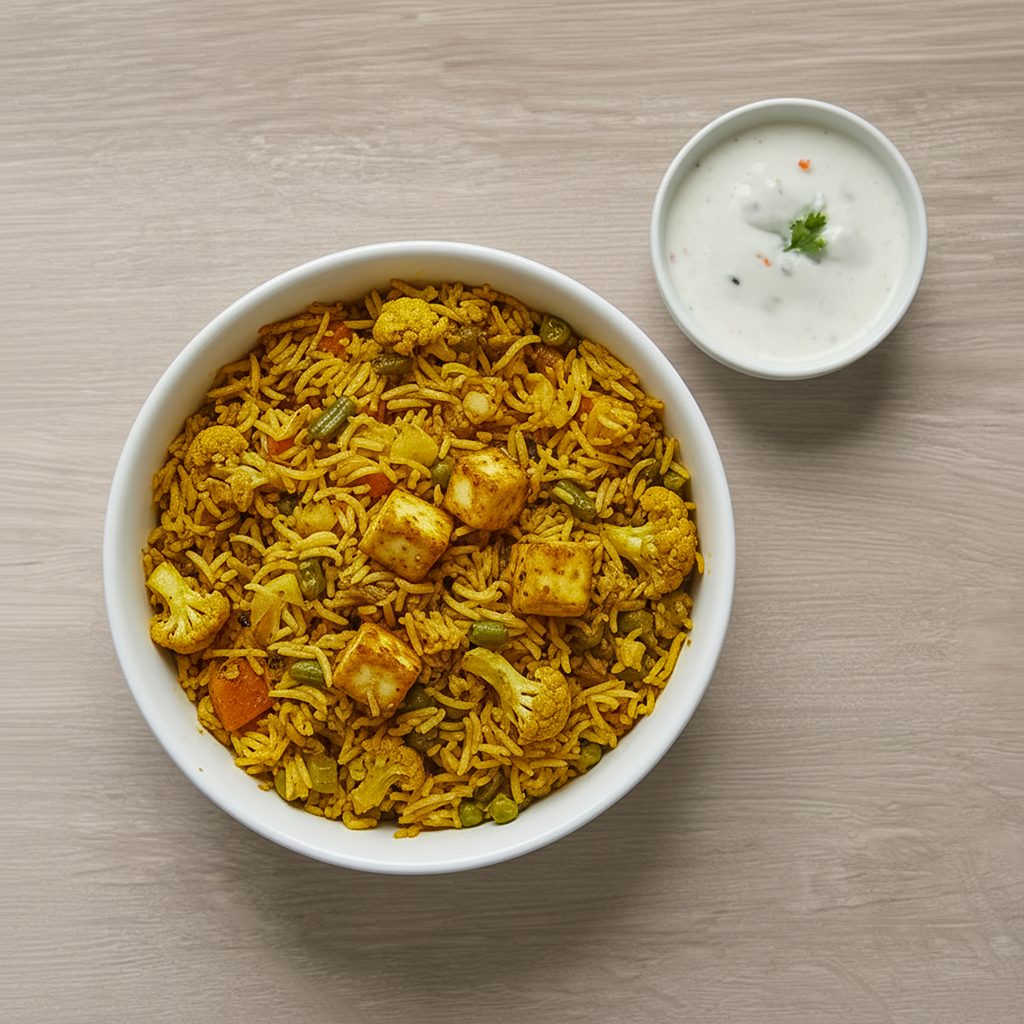 Paneer Biryani.